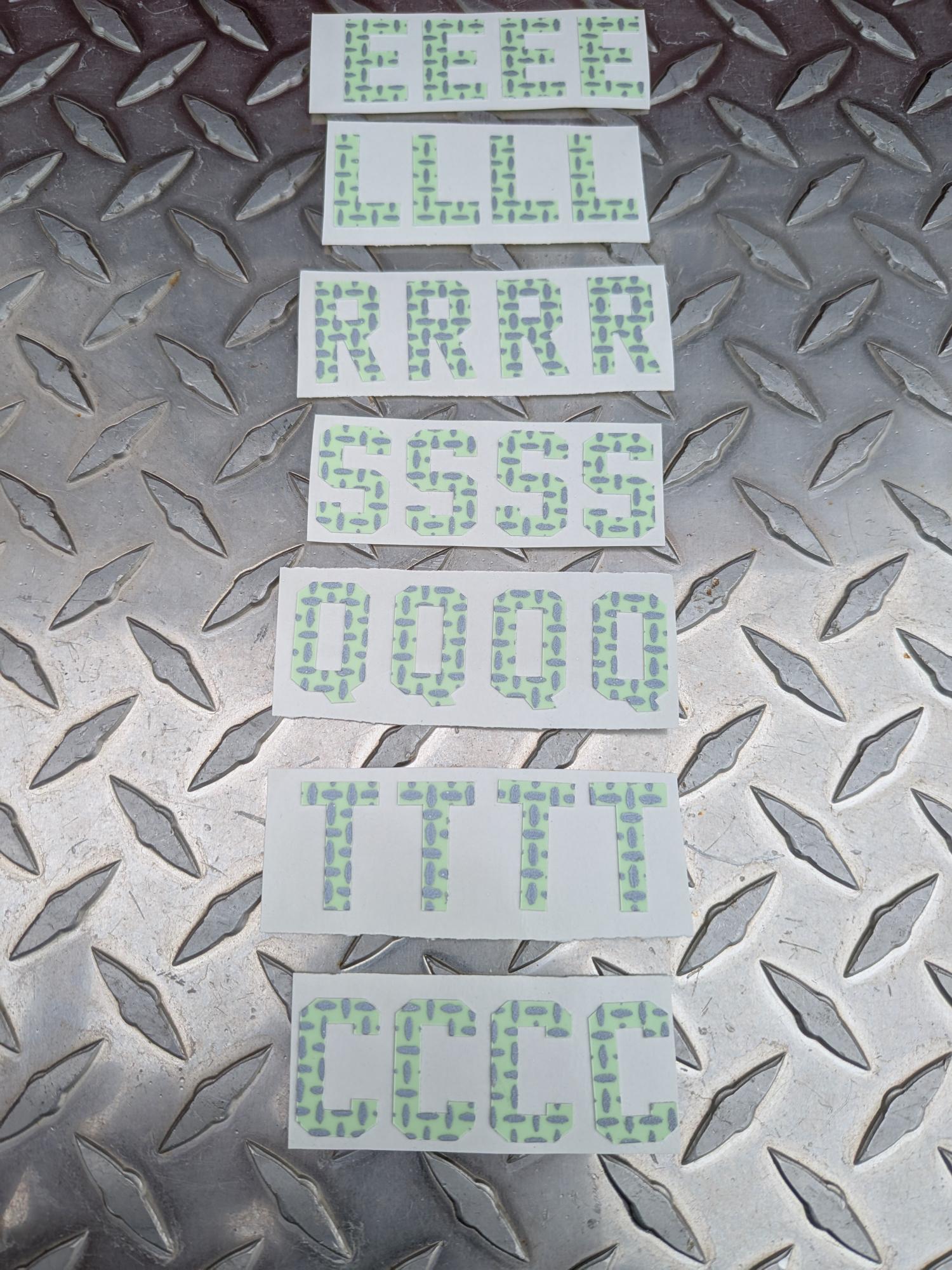 AWOGS 1" Letters- Treadplate SeriesE- (Engine)